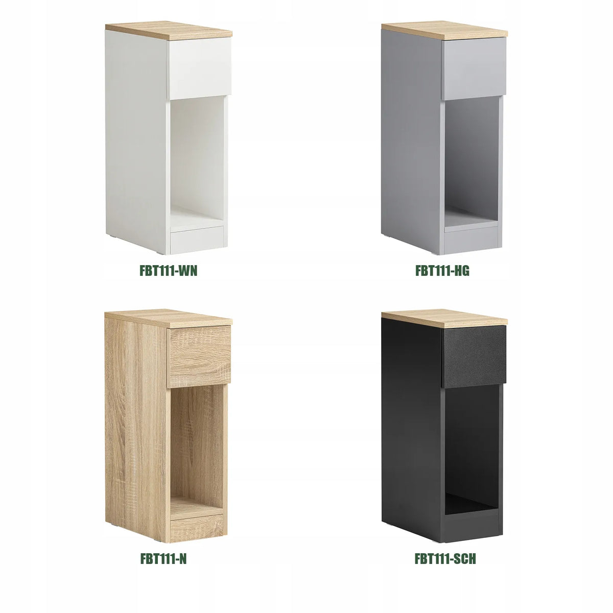 „SoBuy“ naktinis staliukas su stalčiumi ir lentyna, 20 × 35 cm, FBT111-HG