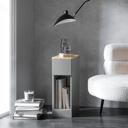 „SoBuy“ naktinis staliukas su stalčiumi ir lentyna, 20 × 35 cm, FBT111-HG