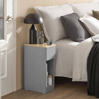 „SoBuy“ naktinis staliukas su stalčiumi ir lentyna, 20 × 35 cm, FBT111-HG