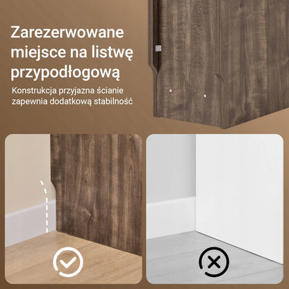 „SoBuy“ naktinis staliukas su stalčiumi ir lentynomis, 35 × 60 × 20 cm, FBT111-SN