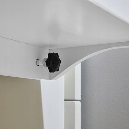 SoBuy NKD01-W naktinė lentynėlė prie lovos, knygų ir telefono lentyna, balta