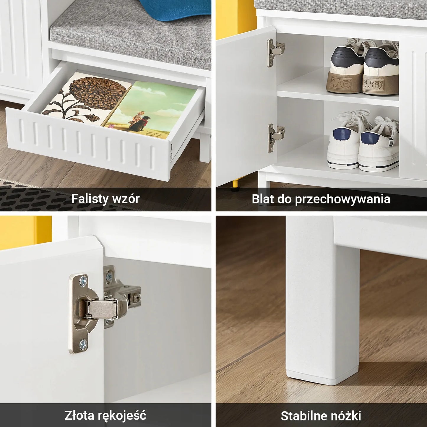 SoBuy suoliukas batų dėžė su sėdimąja dalimi 100x35cm FSR125-WN