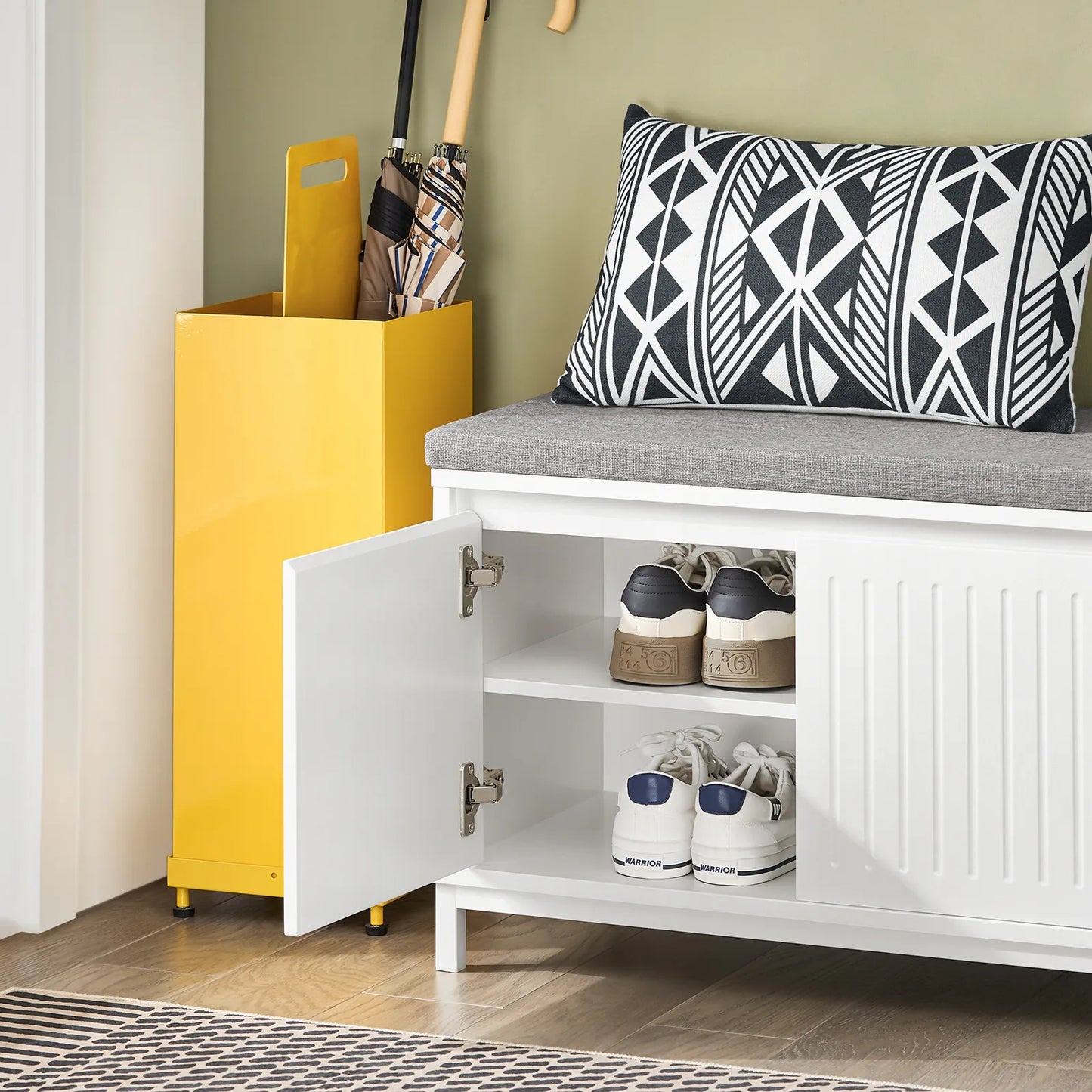 SoBuy suoliukas batų dėžė su sėdimąja dalimi 100x35cm FSR125-WN