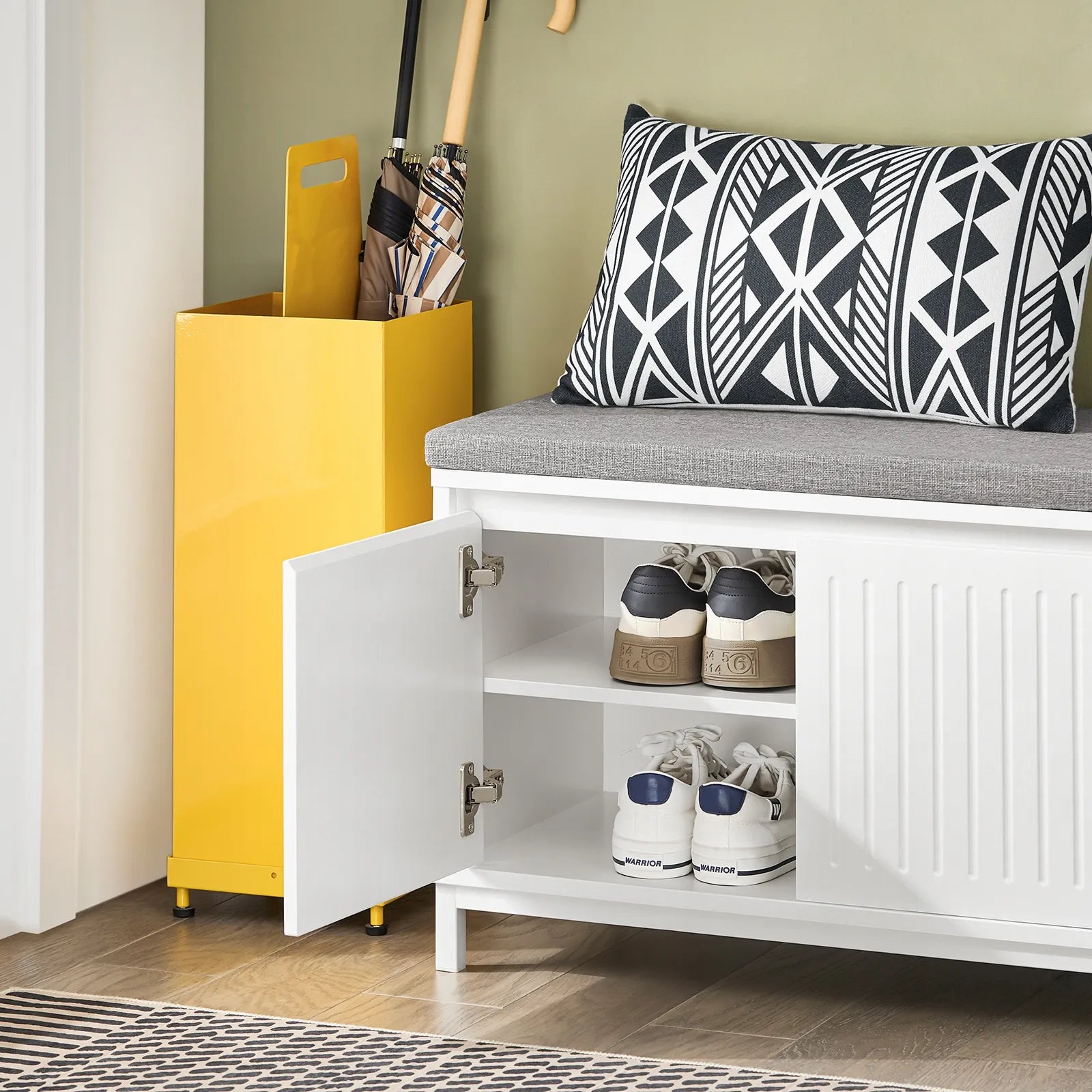 SoBuy suoliukas batų dėžė su sėdimąja dalimi 100x35cm FSR125-WN