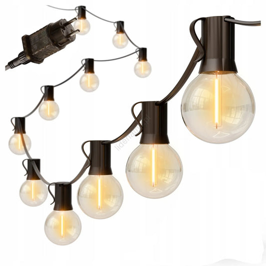 Sodo girlianda 10 m E27 25 LED 15 W 230 V šilta šviesa sujungiamoji