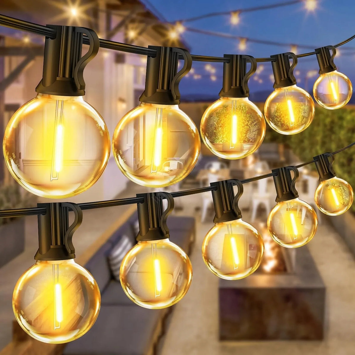Sodo girlianda 10 m E27 25 LED 15 W 230 V šilta šviesa sujungiamoji