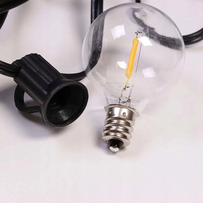 Sodo girlianda 15m LED šviesų grandinė IP65 25x 1W WW G40 230V