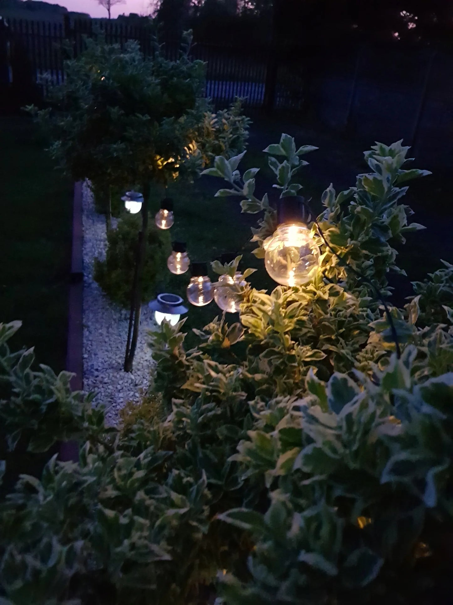 Sodo girlianda 15m LED šviesų grandinė IP65 25x 1W WW G40 230V