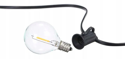 Sodo girlianda 15m LED šviesų grandinė IP65 25x 1W WW G40 230V