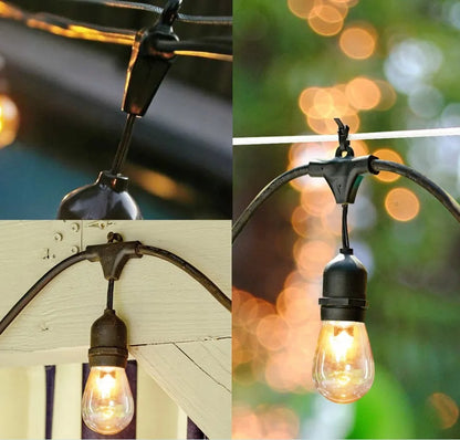 Sodo girlianda RGR 10m 10 LED E27 230V šilta šviesa, jungiama