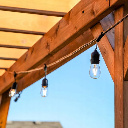 Sodo girlianda RGR 10m 10 LED E27 230V šilta šviesa, jungiama
