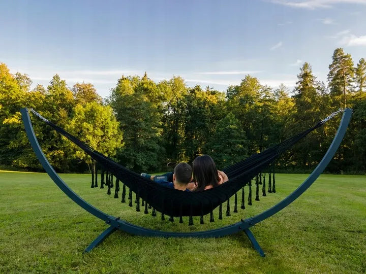 Sodo hamakas boho SANTIA 220x160 su virvėmis ir dėklu POTENZA