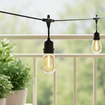 Sodo LED girlianda 10 m, 20 x E27 lemputės, pritemdoma, 230 V