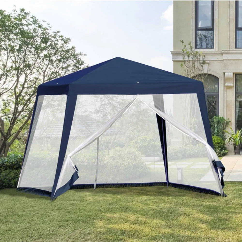 Sodo pavėsinė Holla Garden 3x3m su tinkleliu nuo uodų, mėlyna