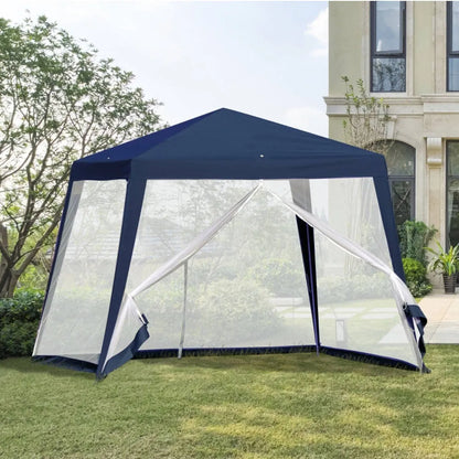 Sodo pavėsinė Holla Garden 3x3m su tinkleliu nuo uodų, mėlyna