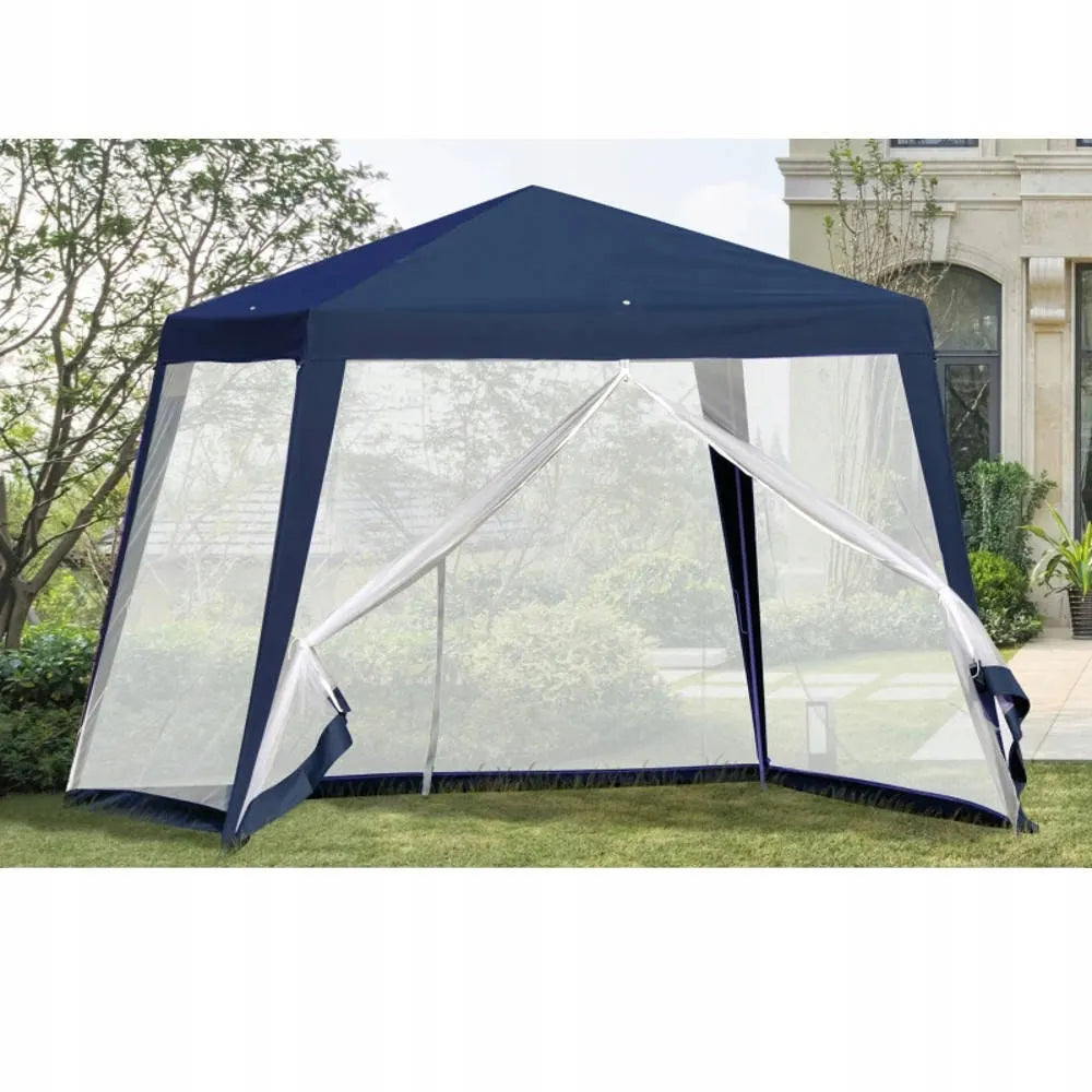 Sodo pavėsinė Holla Garden 3x3m su tinkleliu nuo uodų, mėlyna