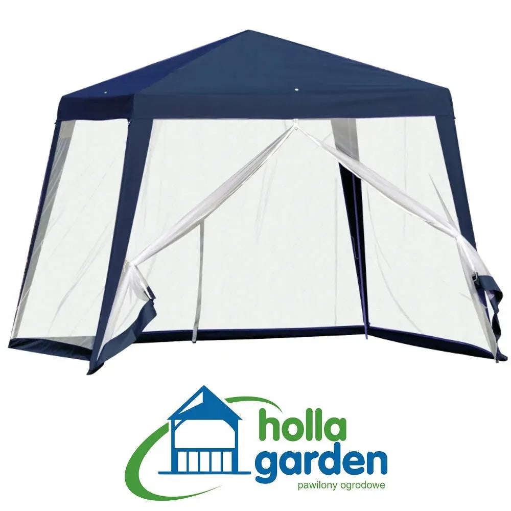 Sodo pavėsinė Holla Garden 3x3m su tinkleliu nuo uodų, mėlyna