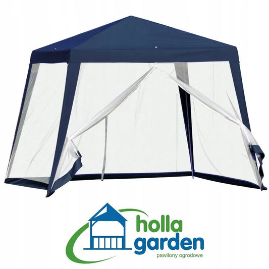 Sodo pavėsinė Holla Garden 3x3m su tinkleliu nuo uodų, mėlyna