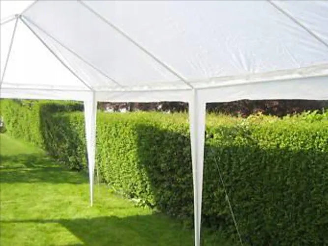 Sodo pavėsinė Holla Garden palapinė šventėms balta 3x9 m + 8 sienelės