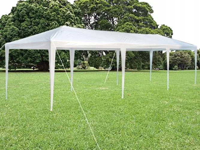 Sodo pavėsinė Holla Garden palapinė šventėms balta 3x9 m + 8 sienelės