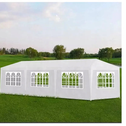 Sodo pavėsinė Holla Garden palapinė šventėms balta 3x9 m + 8 sienelės