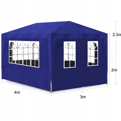 Sodo paviljonas 3x4 m ALTANA su 4 sienelėmis ir langais PREKYBOS PALAPINĖ