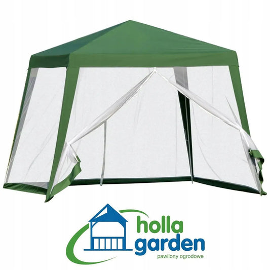 Sodo paviljonas Holla Garden 3x3 m su tinkleliu nuo uodų žalias