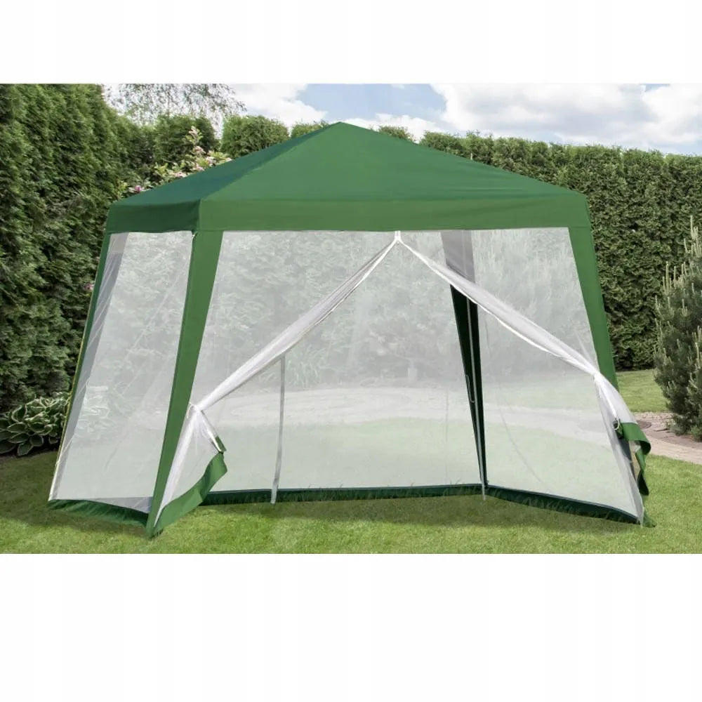 Sodo paviljonas Holla Garden 3x3 m su tinkleliu nuo uodų žalias