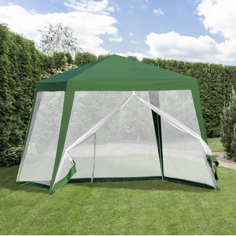 Sodo paviljonas Holla Garden 3x3 m su tinkleliu nuo uodų žalias