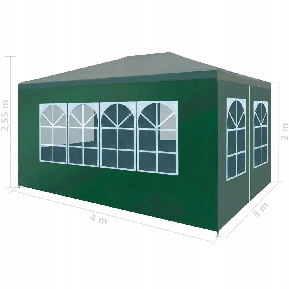 Sodo paviljonas prekybinė palapinė pavėsinė 3x4 m + 4 sienelės su langais