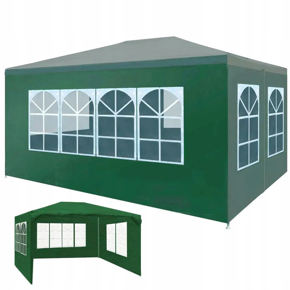 Sodo paviljonas prekybinė palapinė pavėsinė 3x4 m + 4 sienelės su langais