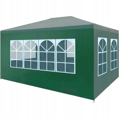Sodo paviljonas prekybinė palapinė pavėsinė 3x4 m + 4 sienelės su langais