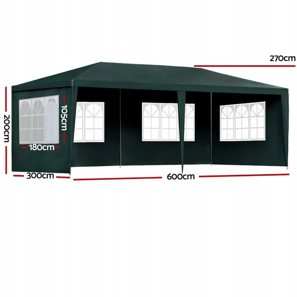 Sodo paviljonas prekybinė palapinė renginiams 3x6 m + 6 šoninės sienelės