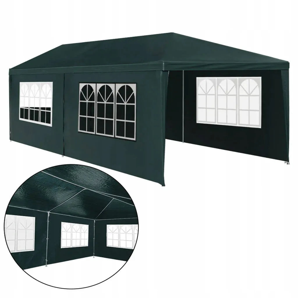Sodo paviljonas prekybinė palapinė renginiams 3x6 m + 6 šoninės sienelės