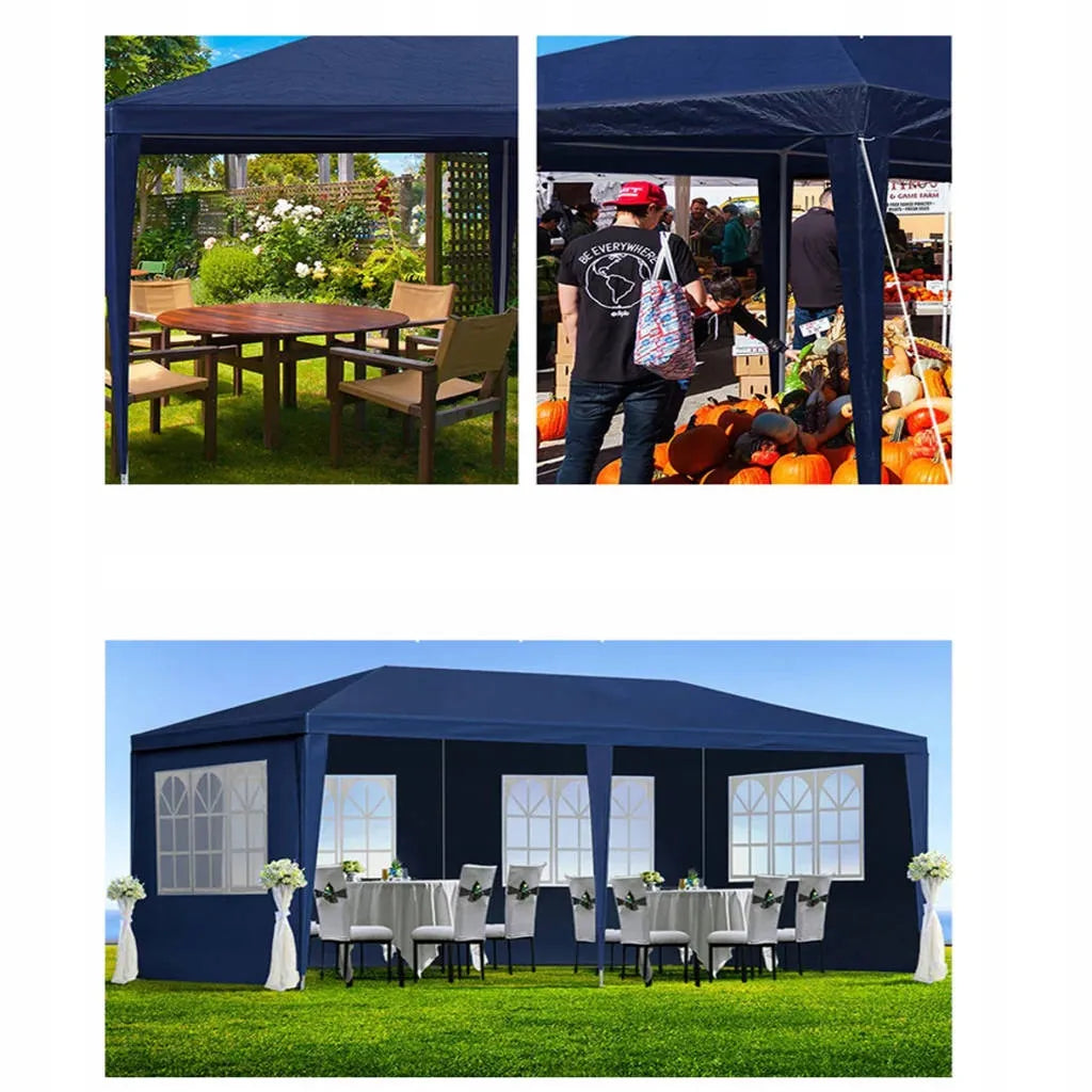 Sodo paviljonas prekybinė palapinė šventėms 3x6 m + 6 sienelės