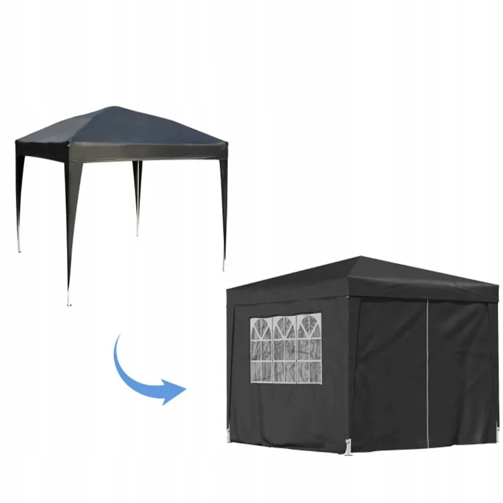 Sodo paviljonas prekybos palapinė altana 300 x 300 cm 4 sienelės langai užtrauktukas