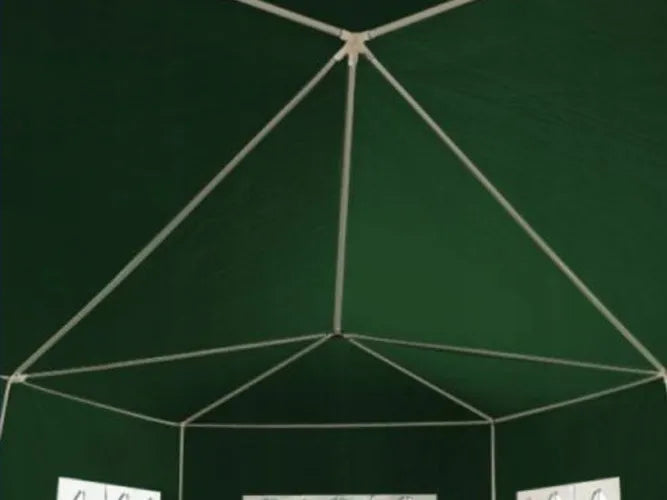 Sodo paviljonas vakarėliams ir maitinimui žalias 3x9 m + 8 sienelės