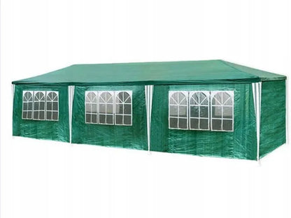 Sodo paviljonas vakarėliams ir maitinimui žalias 3x9 m + 8 sienelės
