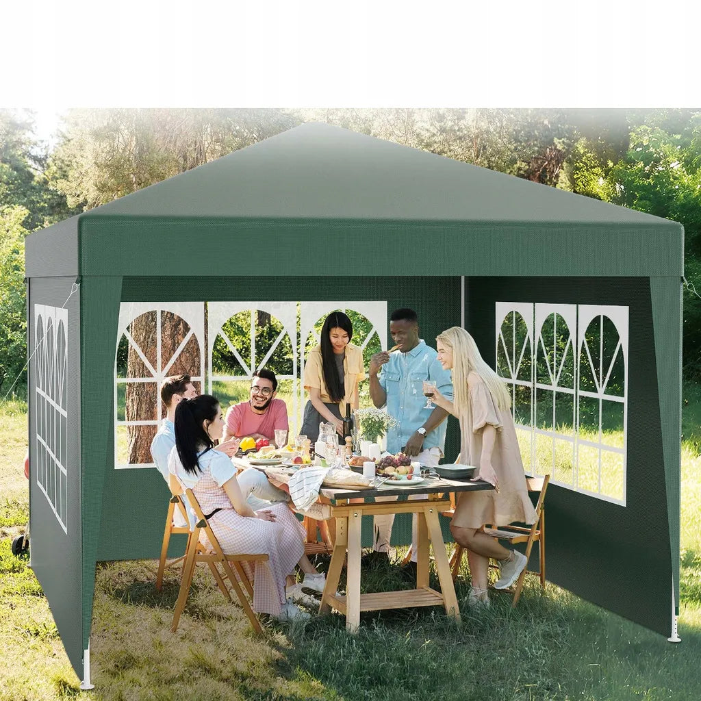 Sodo paviljono palapinė 3x3 m su 4 šoninėmis sienelėmis