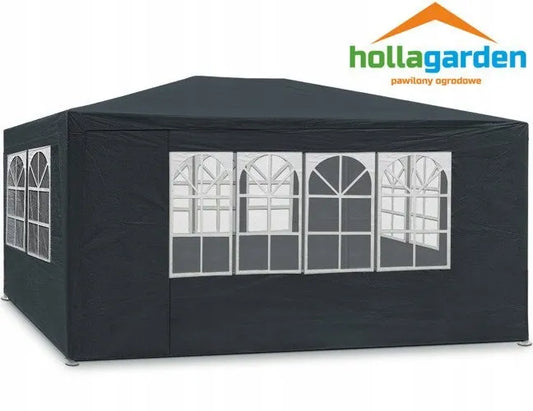 Sodo paviljono palapinė prekybai 3x4 m + 4 sienelės juoda