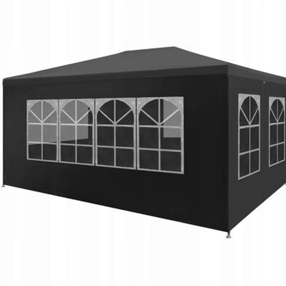 Sodo paviljono palapinė prekybai 3x4 m + 4 sienelės juoda
