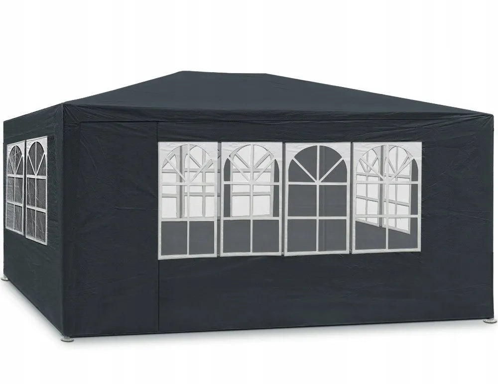 Sodo paviljono palapinė prekybai 3x4 m + 4 sienelės juoda