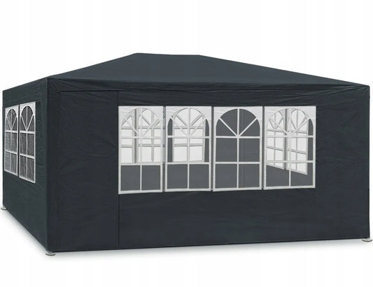 Sodo paviljono palapinė prekybai 3x4 m + 4 sienelės juoda