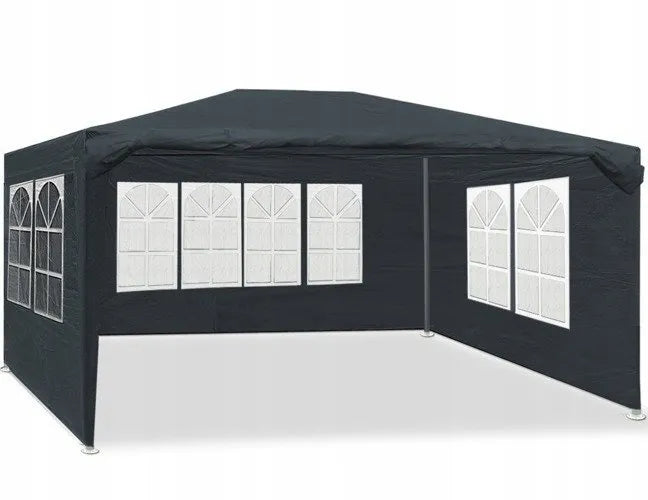 Sodo paviljono palapinė prekybai 3x4 m + 4 sienelės juoda