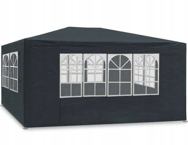 Sodo paviljono palapinė prekybai 3x4 m + 4 sienelės juoda
