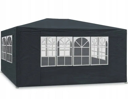 Sodo paviljono palapinė prekybai 3x4 m + 4 sienelės juoda