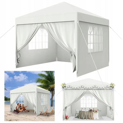 Sodo paviljono palapinė prekybinė altana 300 x 300 cm 4 sienelės langai užtrauktukas