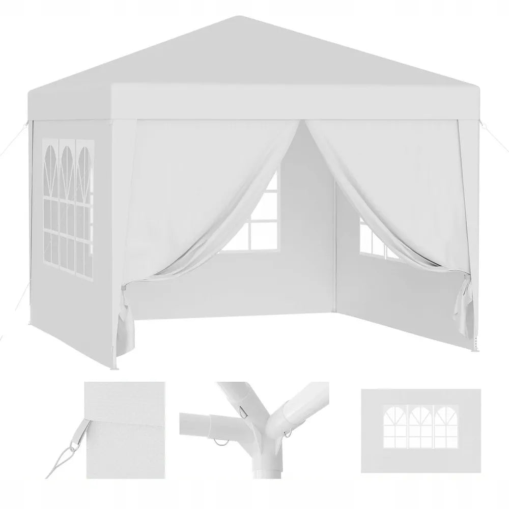 Sodo paviljono palapinė prekybinė altana 300 x 300 cm 4 sienelės langai užtrauktukas