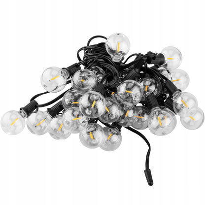 Sodo saulės girlianda Lumiled 30x LED dekoratyviniai rutuliukai 15m + pultelis