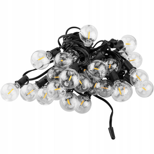Sodo saulės girlianda Lumiled 30x LED dekoratyviniai rutuliukai 15m + pultelis